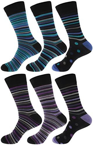 Atano 6 Pack of Cotton Rich Stripe Socks UK 7-11