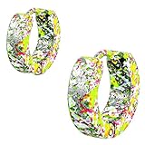 Material: Edelstahl FIVE-D Ohrringe Creolen Farbspiel Traum aus Edelstahl Breite: 1,2 cm (Grün)