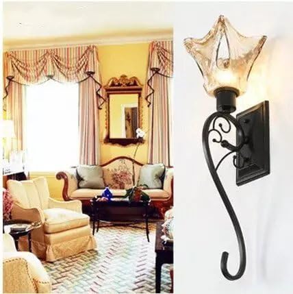 FANDBO-Continental Iron luxury living room bedroom hallway wall lamp bedside lamp