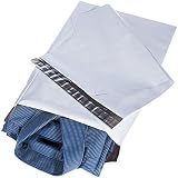 100 Versandtüten Versandbeutel Versandtaschen blickdicht Plastik Beutel 25x35cm, Farben:Weiß;Größen:25x35x5cm