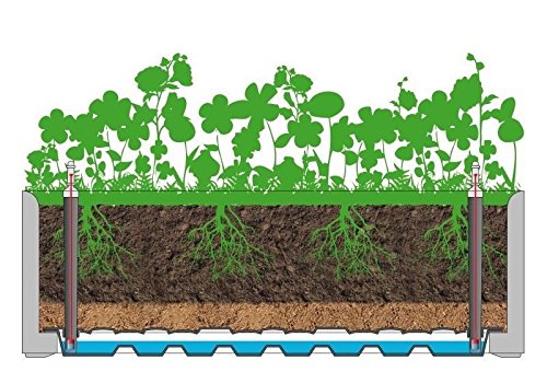 Rankgitter, Spalier mit Pflanzkasten in Rattan-Design aus robustem Kunststoff in Anthrazit/ Grau. Maße BxTxH in cm: 43 x 43 x 142 cm. Topp für Garten, Terrasse und Balkon! - 3