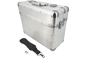 SONOVO GMBH, DEUTSCHLAND Pilotenkoffer mit Tragegurt von SONOVO aus Aluminium in Silber 45161 | Alukoffer, Aktenkoffer, Businesskoffer | Für den täglichen Geschäftseinsatz Kundentermine und Messebesuche