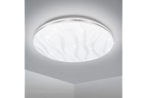 EXTRASTAR 12W LED Ceiling Light, 1200LM, 83W Equivalent, Cool White 6500K Daylight Round Modern Ceiling Lightning for Living Room, Bedroom, Kitchen, Balcony, Corridor, Office and More, Ø 260mm