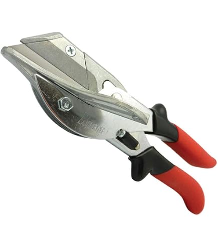 DAJASD Mitre Shears - Adjustable 45-135° Angle Cutter, SK5 Steel, With 10 Spare Blades, For PVC Pipe, Gaskets, Trim