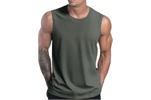 Weardear Men's Running Tank Tops Breathable Workout Sleeveless T-Shirts for Men Gym Muscle Top UV Protection UPF 50+ Sun Protection Tee Shirt