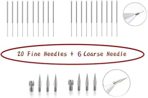 ‎CHIRISEN Maulwurf Entfernen mit Nadeln für Plasma Pen Mole tragbar/mit Tattoo-Entferner Stift-Set, 20 Stück, Nadeln + 6 große Nadel + 2 Nadel Basis