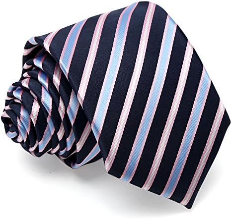 Zicac Men's Fashion Paisley Floral Patterned Handmade Polyester Regular Width Necktie with Cufflinks Pocket Square Handkerchief Tie Clip Stickpin Box Set for Wedding Party Formal Occasions