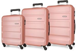 ROLL ROAD Flex Maleta Rígida Fabricada en ABS, un Material, Cierre de combinación Lateral 4 Ruedas Dobles Equipaje Mano, Práctico Interior con un Compartimento