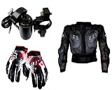 Auto Pearl Premium Quality Bike Accessories Combo of Premium Quality Bike USB Charger For Mobile/Tablet. & Fox Hand Grip Glove Black & Red 1 Pair. & Fox Riding Gear Body Armor Protective Jacket For Bike - Black -Large. RS.2204 (49.00% Off) - Amazon