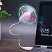 Produktbild GZD USB Mini LED Fan Message Fan mit flexibler Schwanenhals Nachricht Programmierbare RGB LED Display Speicher Funktion Für PC Laptop Notebook Desktops Perfektes Geschenk , multicolor