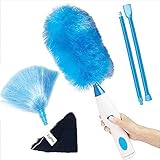 plumero para limpieza 【Diseño de pluma suave】 A diferencia de un plumero de microfibra gruesa, esta varilla de polvo motorizada con cerdas súper suaves, perfecta para cualquier mueble de forma, úsela como su plumero de oficina, limpiador de hoja de ventilador o plumero de obturador.