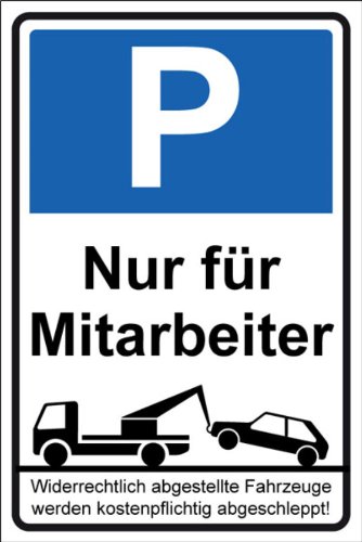 Parkverbot Parken verboten Schild Schilder -61s- Feuerwehrzufahrt StVO 29,5cm * 20cm * 2mm, mit 4 Eckenbohrungen (3mm) inkl. 4 Schrauben - 6
