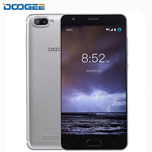 Smartphone ohne Vertrag, DOOGEE X20 Dual SIM Guenstig Handys, 3G Android 7.0 Senioren Smartphones, 5 Zoll HD IPS Display Handy mit MT6580 Prozessor, 1GB RAM + 16GB ROM, 2.0MP + Dual 5.0MP kamera - Sliber