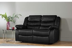DProT Recliner Sofa Leather bonded Reclining Sofa Suite Sofas Chair 3 2 or 1 (2 Seater Sofa)