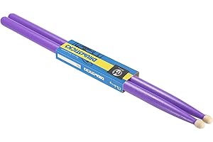 PATIKIL Ahorn Holz Drumsticks Rutschfeste Trommelstöcke 5A Schlagzeug Sticks Lila 1 Paar für Trommeln Musikinstrumente Perkussion