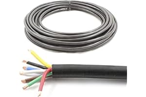 AUTOMARINE CABLES 7 Core Cable 12v 24v Thin Wall Wire *16.5 AMP Rated* Trailer/Caravan LED Lights (5M)