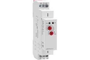 JADESHAY Time Delay Relay GRT8-A1 Single Function Mini Power on Delay Time Relay with Delay 0.1s - 10days LED Indicator Din Rail Mount Switch-on Timer for Heating, Fan and Automation System (AC/DC12V~240V)