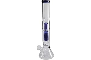 Black Leaf Eisbong - Bong a 6 bracci, 38 cm, diffusore interno Icebong 18,8 Chillum Blu, con foro di appoggio.