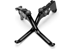 CCYYMOWOK MOWOK Levier de frein et d'embrayage pour MT07 MT-07 FZ07 2014-2025 Tenere 700 XSR 700 900 ABS FZ09 MT-09 TRACER 2015-2020 FZ8 FZ6R XJ6N XJ6 Ajustable Rounded Design (Noir)