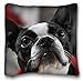 Produktbild Decorative Square Throw Pillow Case Animals french bulldog muzzle s eyes ears spotted 18in x 18 in Two Sides