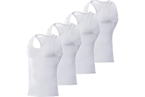 ARJEN KROOS 4Pack Men's Tank Tops Sleeveless Top Gym Workout Vest Muscle Bodybuilding Fitness T-Shirt Training Athletic Tee Quick Dry Breathable Shirts Casual Undershirts