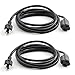 Price comparison product image Best Honor 10 Feet Heavy Duty 16 AWG Extension Power Cable, UL Listed CSA Approved ( Set of 2) by Best Honor