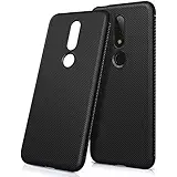SVIMO Flexible TPU Shockproof Protective Case for Nokia X6 / Nokia 6.1 Plus (Coal Black)
