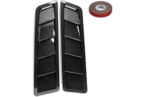 UPOSAO Air Flow Intake Universal Scoop Bonnet Side Fender Car Decorative Cover Hood Vent Louver Cooling Panel Trim Set