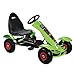 Price comparison product image FoxHunter T-REX Green Outdoor Gokart | Kids Pedal Gocart | Toy Kart Racing Car | Adjustable Seat | Fun Handbrake Hotwheels Go-kart G03