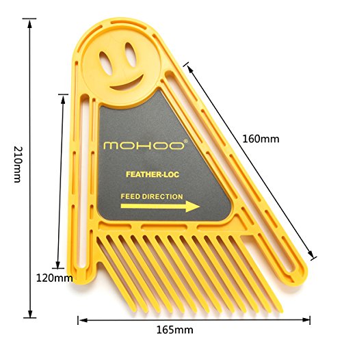 MOHOO 2x Featherboards Feder Loc Brett für Tischsägen Router & Tabellen Zäune Werkzeuge Gehrungsfugenlehre Slot Fenster und Türen DIY fuer Holzbearbeitung und Industriewesen usw. - 8