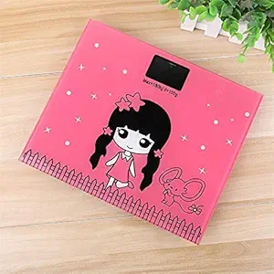 Grofilo Digital Personal Weighing Scales LCD Display, Thick Tempreted Glass Body Human Body, Square Weight Machine Home Clinic Hospital Health (Multi Colour/Print)