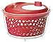 Produktbild Rotho 1722402039 Salatschleuder Fresh mit Kurbel, leichtgängig mit Antirutsch-Füssen, BPA-frei, Inhalt 4,5 L, Circa 25 x 25 x 16,5 cm, transparent/rot