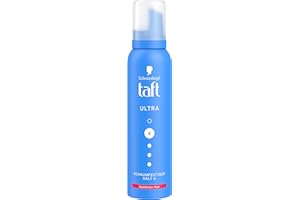 Schwarzkopf Taft Mousse coiffante ultra (150 ml), tenue niveau 4, pour tous les types de cheveux, renforce les cheveux, formule végétalienne*