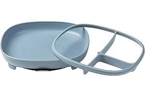 b.box Assiette Ventouse pour Bébé 2-en-1 | Assiette à Ventouse | Assiette pour Bébé | Séparateur Amovible pour s’Adapter à l’Âge de Bébé | Bords Incurvés pour un Ramassage Facile | 6 Mois et +
