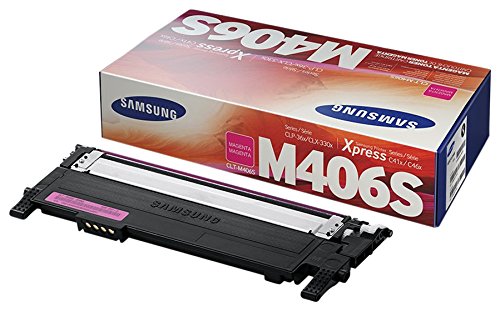 Samsung CLT-M406S/ELS Original Toner (Kompatibel mit: CLP-360/CLP-365 CLX-3300/CLX-3305/ C410W C460W C460FW) magenta