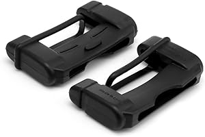 AOZBZ Car Safety Belt Buckle Covers, 2PCS Universal Seat Belt Clips Cover, Anti-Scratch Silicon Seat Belt Buckle Protector, Car Interior Accessories (Black)