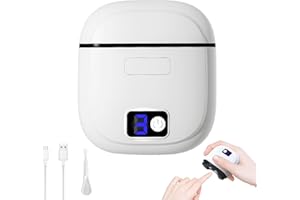 BEMKIA Electric Nail Clippers,3 Speeds Automatic Nail Clippers with LED Light & Nail Scraps Storage,USB Rechargeable Electric Nail Trimmer Safe for Babies,Kids,Adults,Elderly(White)