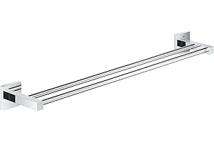 GROHE Start Cube - podwójny uchwyt na ręcznik kąpielowy (wymiary ściegu: 600 mm, ukryte mocowanie, materiał: metal), chrom, 41104000
