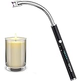 TOPKAY Lighter, Candle Lighter,Electric Lighter, USB Rechargeable Electronic Plasma Arc Lighter with Safety Lock, LED Battery