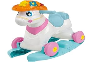 Chicco Schaukelpferd für Kinder, Miss Baby Rodeo, Lernspiel und Interaktiv, Pferdepferd für Mädchen mit Soundeffekten, max. 25 kg, Spiele für Kinder 1-3 Jahre