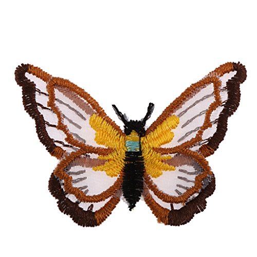 MagiDeal 9x Schmetterling Stickerei Aufnäher Applikation Applique Flicken Embroidered - 7