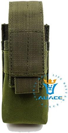 Multifunction Survival Gear Tactical Pouches Molle Pouches M5 Flashlight Pouch , Outdoor Camping Portable Tools Knife OC Spray Flashlight Pouch Holster OD