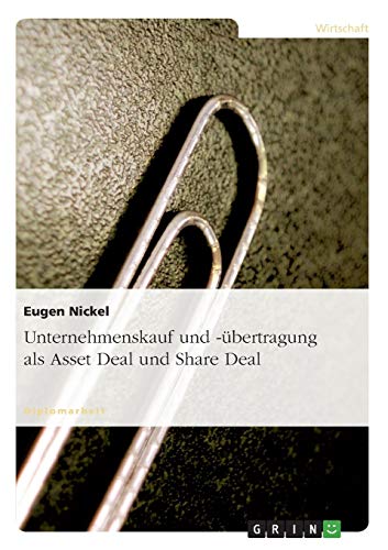 Unternehmenskauf und -übertragung als Asset Deal und Share Deal