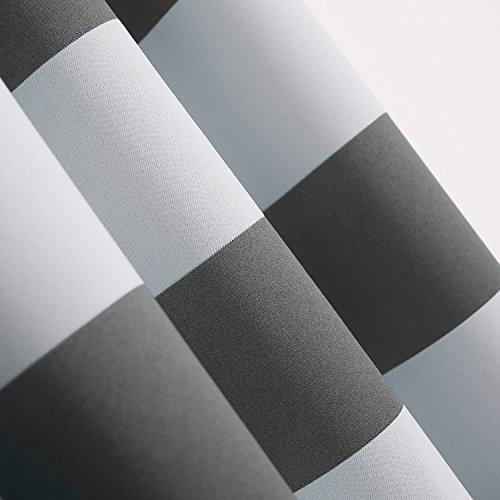 Deconovo Gardinen Blickdicht Ösen Gardinen Schlafzimmer Vorhang Blickdciht 175×140 cm Dunkelgrau 2er set - 4