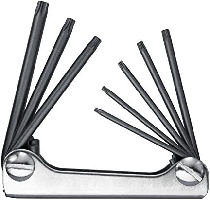 HaFu H570-180-08 Torx Key Wrench Metal Folding Set - Black/Silver