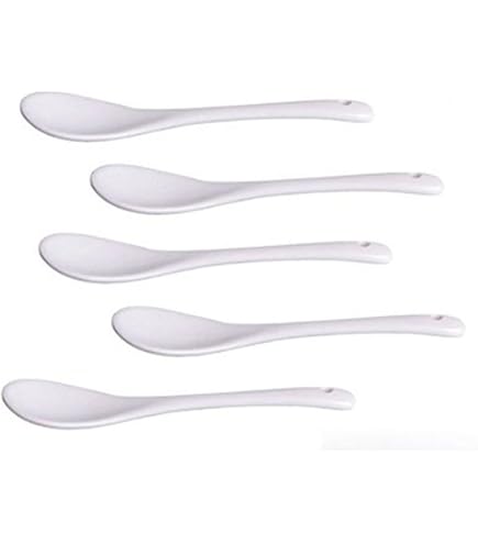 Set 9 Cucchiai In Porcellana Bianca - Per Uova, Caffè, Dessert E Miele - Foto 8