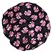 Waterproof Womens Shower Cap Cap Bath Shower Reusable Clear Satin Hair Cover - 7 Colors - Black