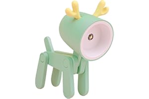 ‎USMEI USMEI Mini Nachtlicht, Cute led hund nachtlicht, kreative Cartoon Haustier Hund und Hirsch Faltbare Kleine Tischlampe mit Handyhalter, Kawaii Raumdekor Tier Kleinkind nachttischlampe