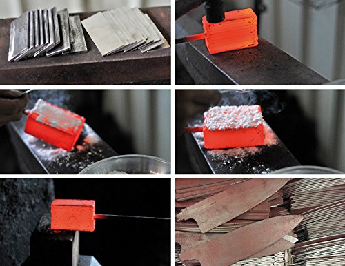 TokioKitchenWare Handgeschmiedetes Marken-Damast-Chefmesser mit 19-cm-Klinge - 6