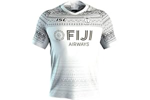 BESSKY Maillot de Rugby Homme, Maillot de Rugby Fiji 2020 Sevens, Maillot de Rugby Principal Invité, T-Shirts à Manches Courtes Vêtement de Sport Confortable